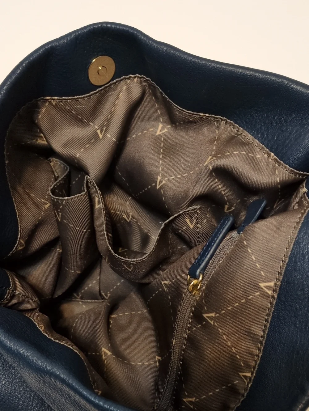 Vince Camuto Ruell Leather Hobo Bag Dress Blue Navy Shoulder Bag